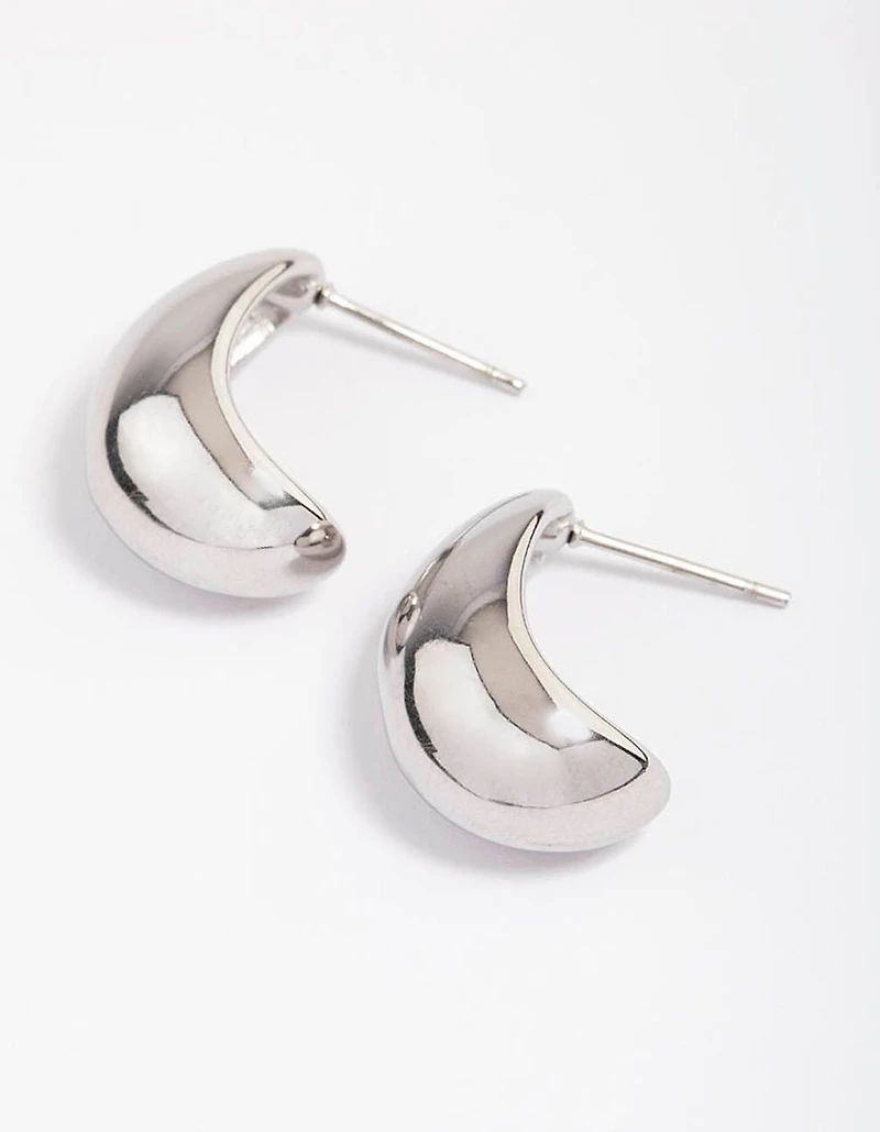 Boucles d’oreilles imperméables en acier inoxydable en forme de petit anneau à bulles