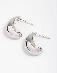 Boucles d’oreilles imperméables en acier inoxydable en forme de petit anneau à bulles