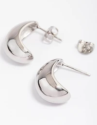 Boucles d’oreilles imperméables en acier inoxydable en forme de petit anneau à bulles