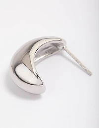Boucles d’oreilles imperméables en acier inoxydable en forme de petit anneau à bulles