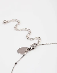 Waterproof Stainless Steel Cubic Zirconia Butterfly Necklace