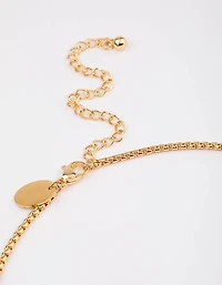 Waterproof Gold Plated Stainless Steel Cubic Zirconia Cross Necklace
