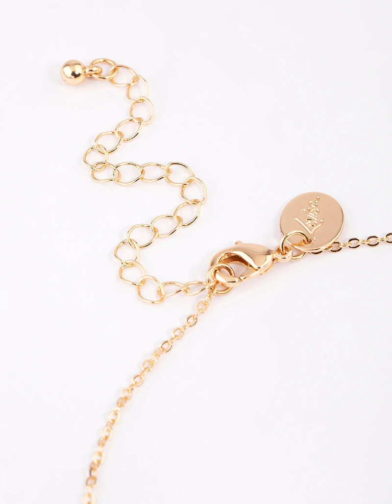Collier pendentif en or en forme de champignon