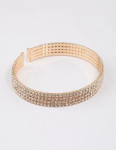 Gold Classic Cup Chain Bangle