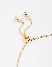 Gold Plated Gemini Script Bracelet