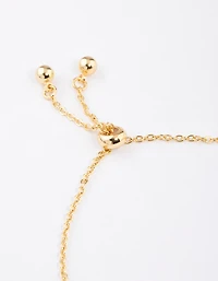Gold Plated Scorpio Script Bracelet