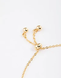 Gold Plated Sagittarius Script Bracelet