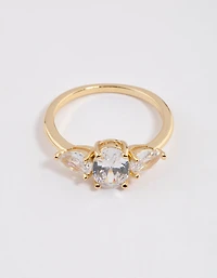 Gold Plated Oval Enchanting Ring