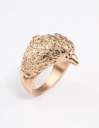 Antique Gold Majestic Eagle Ring