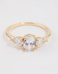 Gold Plated Oval Enchanting Ring