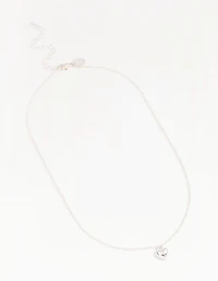 Silver Mini Puffy Heart Pendant Necklace