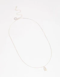 Silver Locket Pendant Necklace