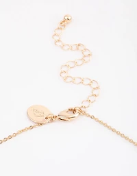 Gold Mini Mushroom Pendant Necklace