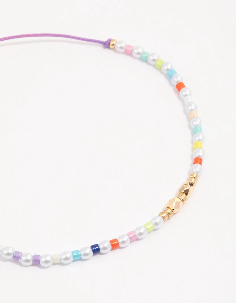 Gold Multi Sandblast Pattern Toggle Bracelet