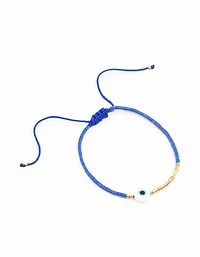 Bracelet pendentif Mauvais Œil en tissu