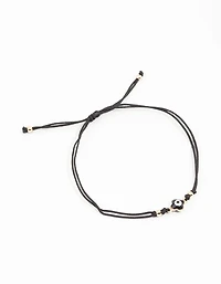 Gold Simple Evil Eye Toggle Bracelet