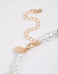 Beaded Pearl Hawaiian Shell Pendant Necklace
