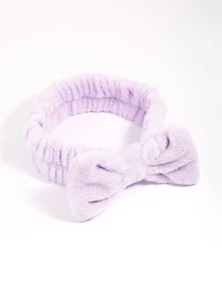 Lilac Bow Fluffy Headband
