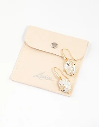 Gold Irregular Claw Earrings & Polishing Set