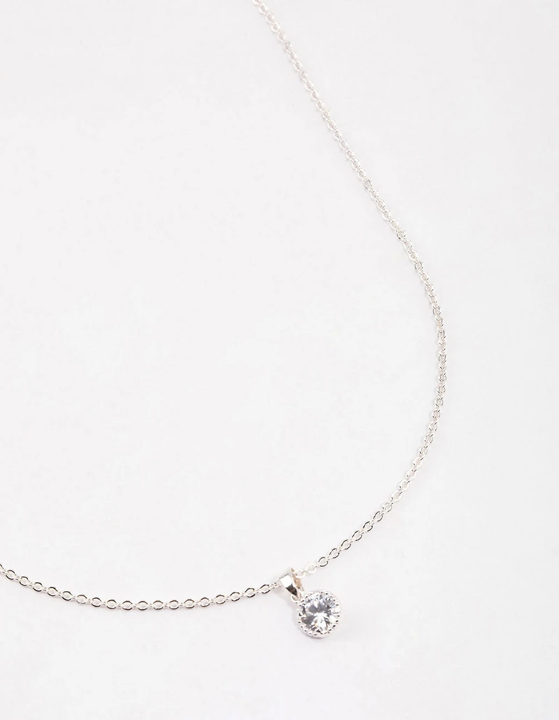 Collier et ensemble de polissage en Diamants enfermés en argent