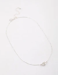 Silver Linked Heart Necklace & Polishing Set