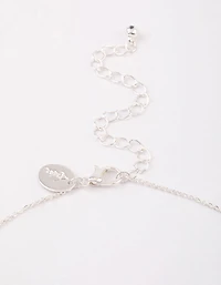 Silver Double Row Pearl Chain Necklace & Polishing Set