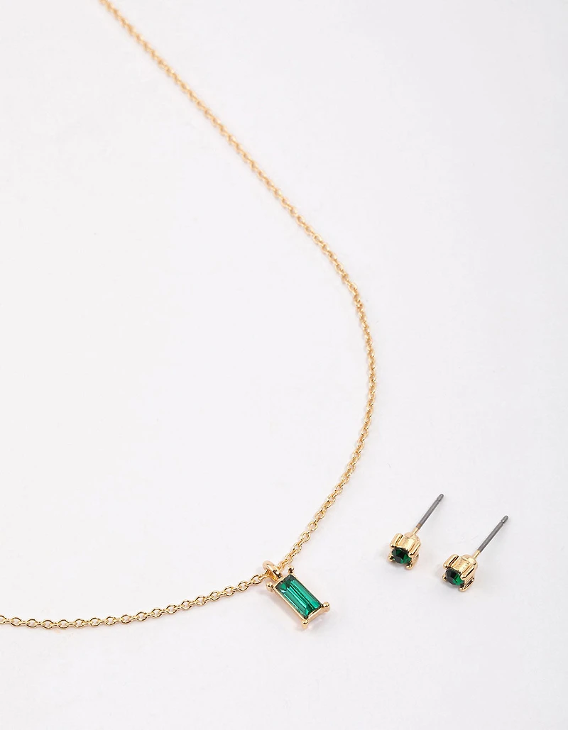 Ensemble de bijoux et de polissage en baguette en or