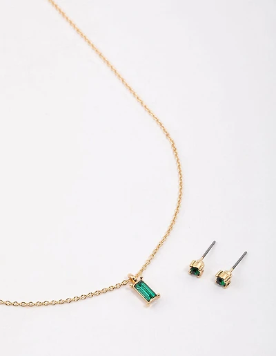 Ensemble de bijoux et de polissage en baguette en or