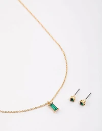 Ensemble de bijoux et de polissage en baguette en or