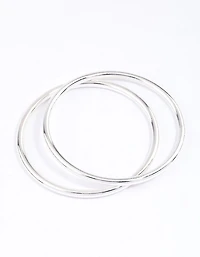 Silver Plain Bangle & Polishing Set