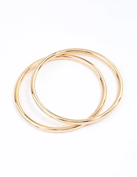 Gold Plain Bangle & Polishing Set