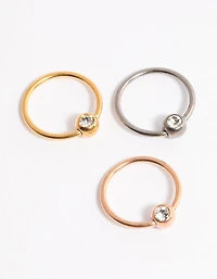 Titanium Nose Ring Pack