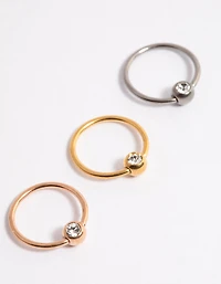 Titanium Nose Ring Pack