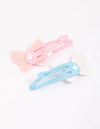 Kids Mixed Glitter Butterfly Hair Snaps 4-Pack