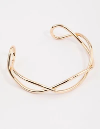Gold Interwoven Wrist Cuff