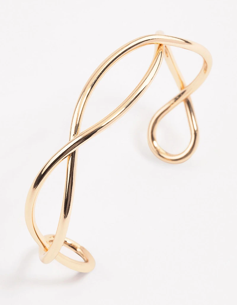 Gold Interwoven Wrist Cuff