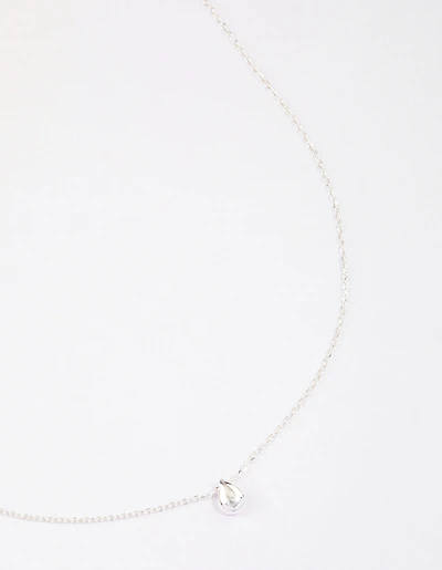 Sterling Silver Teardrop Pendant Chain Necklace