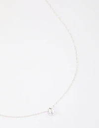 Sterling Silver Teardrop Pendant Chain Necklace