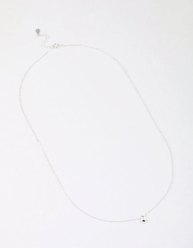 Sterling Silver Teardrop Pendant Chain Necklace