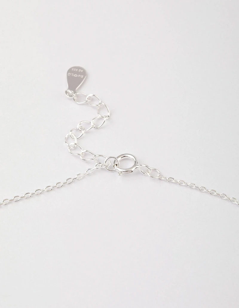 Sterling Silver Teardrop Pendant Chain Necklace