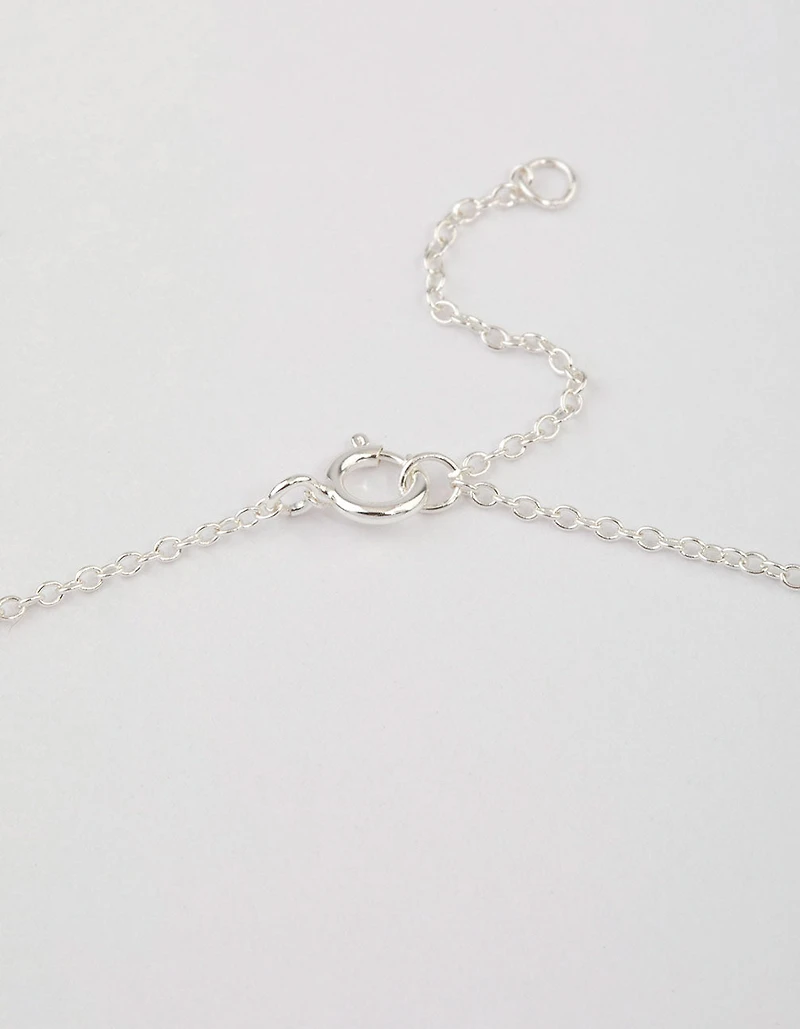 Sterling Silver Trio Round Cubic Zirconia Necklace