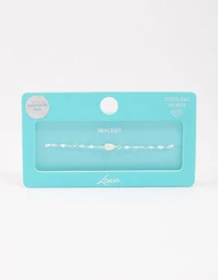 Sterling Silver Lane Rope Pearl Bracelet