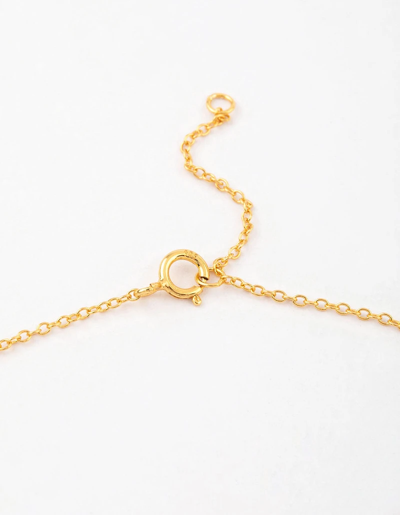 Gold Plated Sterling Silver Horizon Emerald Cut Necklace