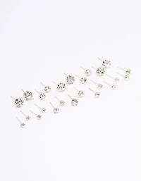 Rose Gold Classic Diamante Graduating Earring 12-Pack