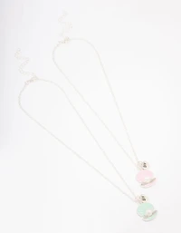 Kids Silver Shell Pendant Necklace Pack