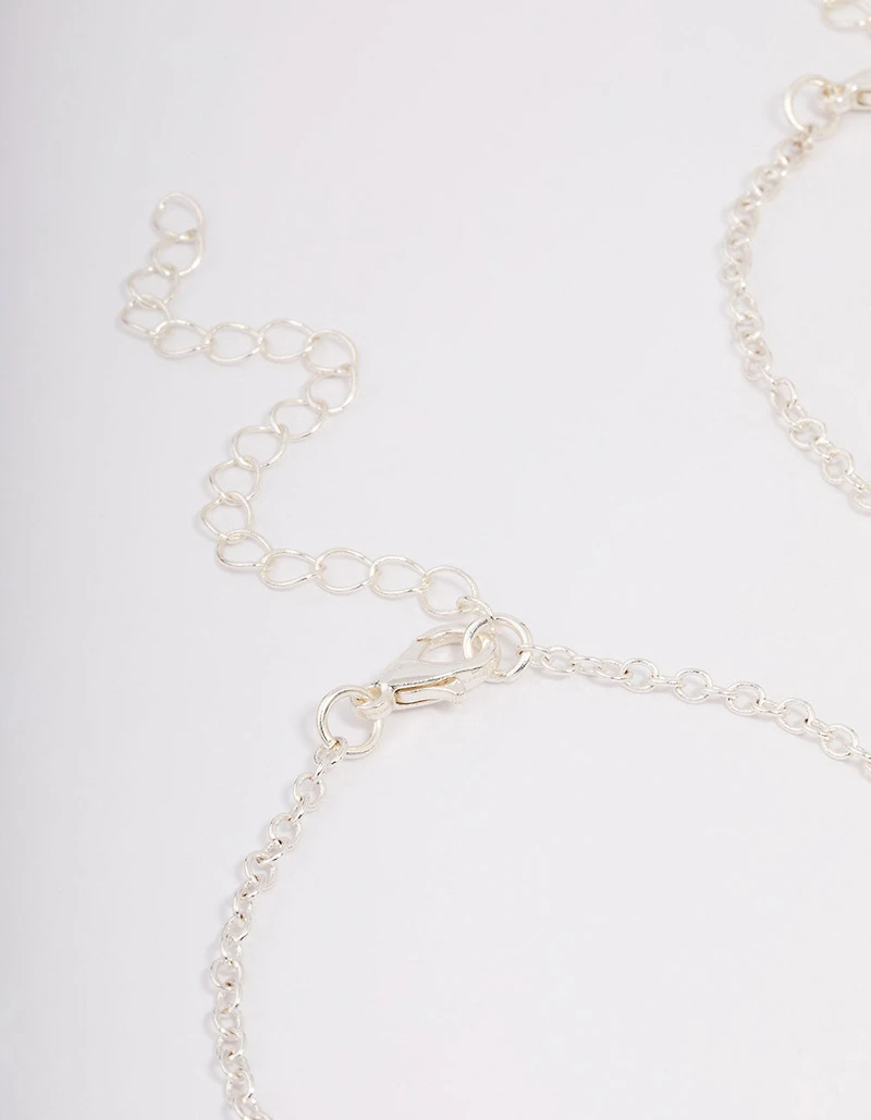 Kids Silver Shell Pendant Necklace Pack