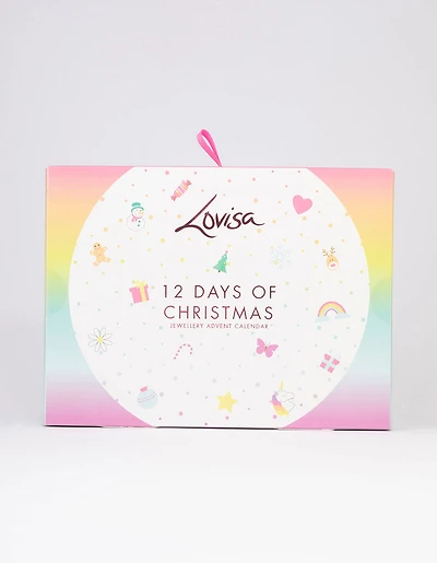 Kids Rose Gold Charm Bracelet 12 Days of Christmas Advent Calendar