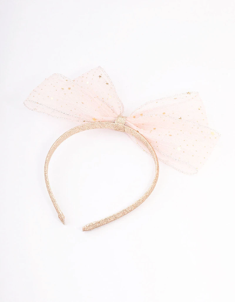 Kids Fabric Bow & Star Headband