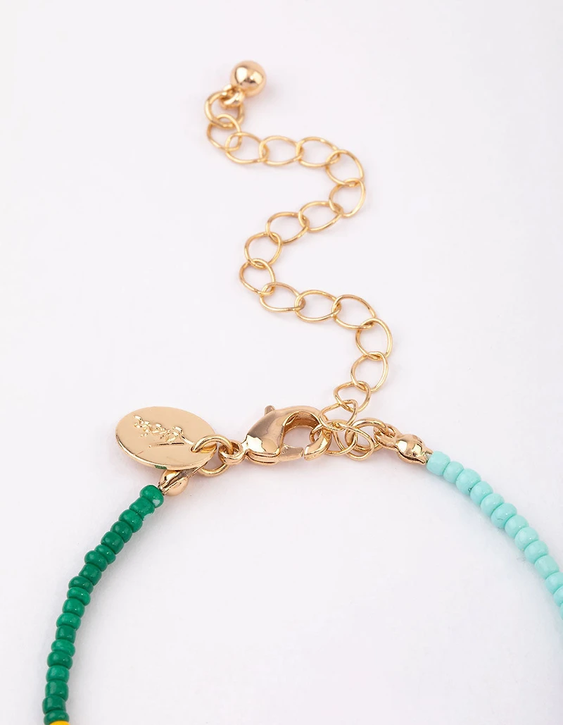 Gold Genuine Shell Flower Layered Necklace