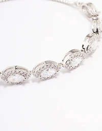 Bracelet à bascule Silver Marquise Cubic Zirconia